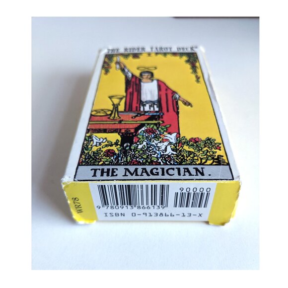 VINTAGE RYDER TAROT DECK CARD SET By PAMELA COLMAN SMITH & 2pc's Wooden Stand - Picture 6 of 9